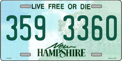 NH license plate 3593360
