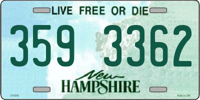 NH license plate 3593362