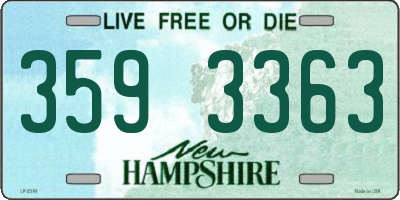 NH license plate 3593363
