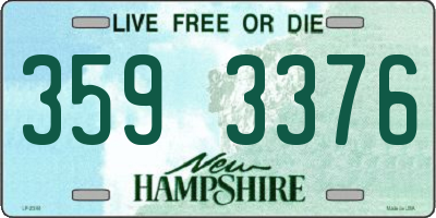 NH license plate 3593376