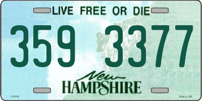 NH license plate 3593377