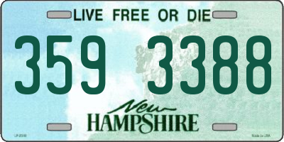 NH license plate 3593388