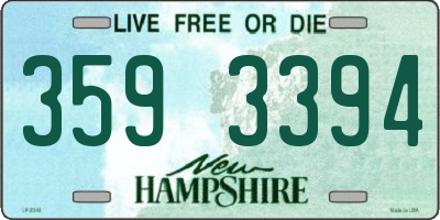 NH license plate 3593394