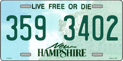 NH license plate 3593402