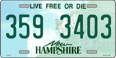 NH license plate 3593403