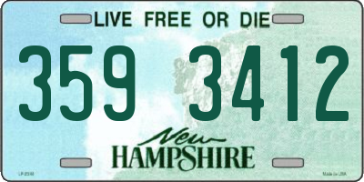 NH license plate 3593412