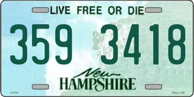 NH license plate 3593418