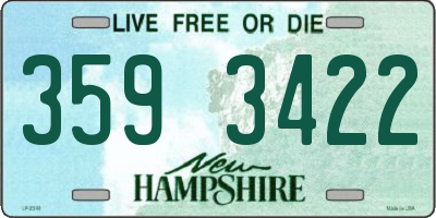 NH license plate 3593422