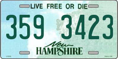 NH license plate 3593423
