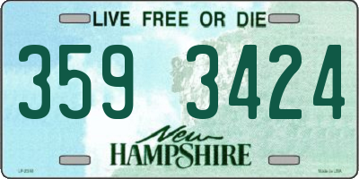 NH license plate 3593424