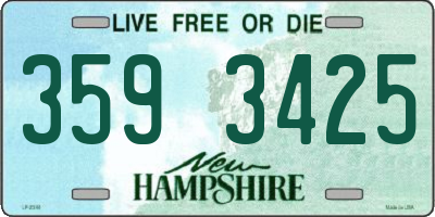 NH license plate 3593425