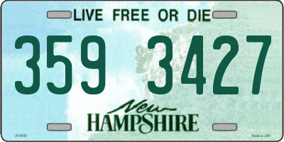 NH license plate 3593427