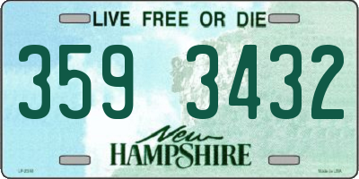 NH license plate 3593432