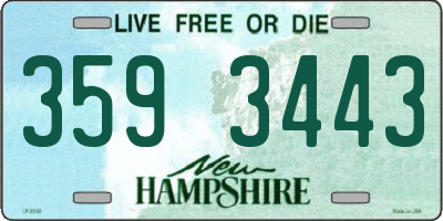 NH license plate 3593443