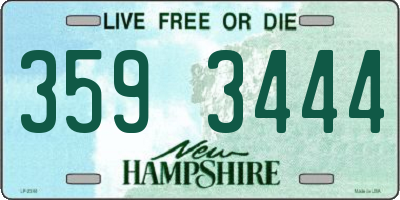 NH license plate 3593444