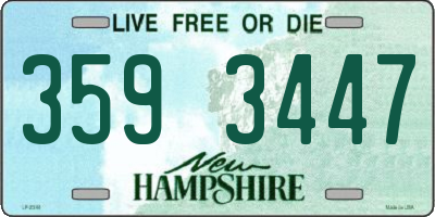NH license plate 3593447