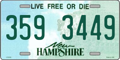 NH license plate 3593449