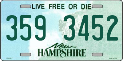 NH license plate 3593452
