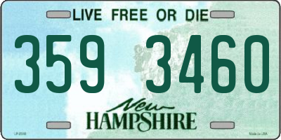 NH license plate 3593460