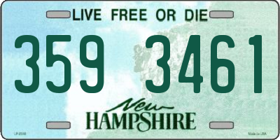NH license plate 3593461