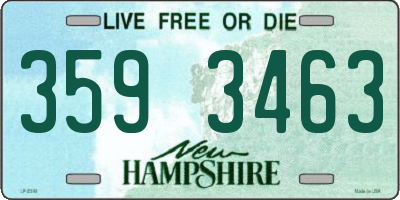 NH license plate 3593463