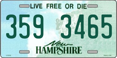 NH license plate 3593465