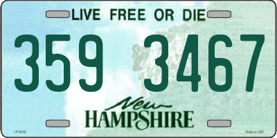 NH license plate 3593467