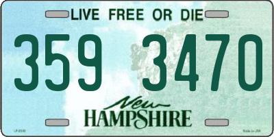NH license plate 3593470