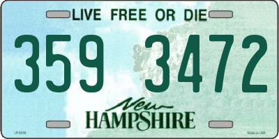 NH license plate 3593472