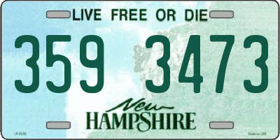 NH license plate 3593473