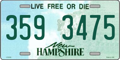 NH license plate 3593475