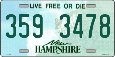 NH license plate 3593478