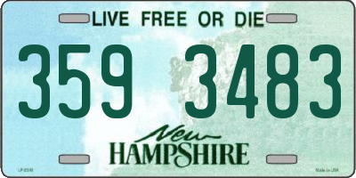 NH license plate 3593483