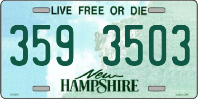 NH license plate 3593503