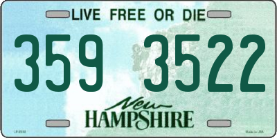 NH license plate 3593522