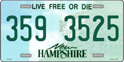 NH license plate 3593525