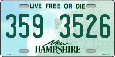 NH license plate 3593526