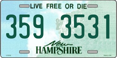 NH license plate 3593531
