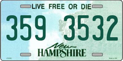 NH license plate 3593532