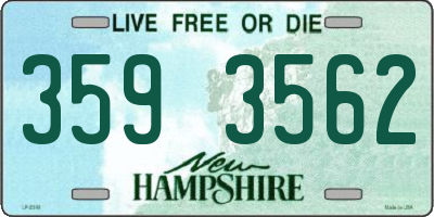 NH license plate 3593562