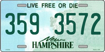 NH license plate 3593572