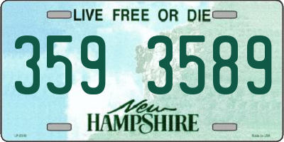 NH license plate 3593589