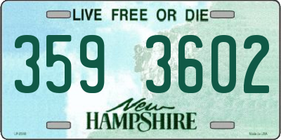 NH license plate 3593602