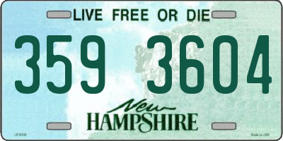 NH license plate 3593604
