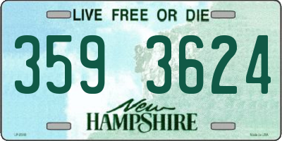 NH license plate 3593624