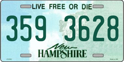 NH license plate 3593628
