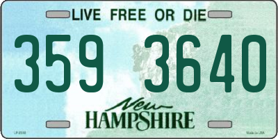 NH license plate 3593640
