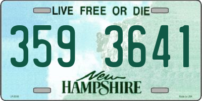 NH license plate 3593641