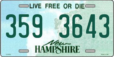 NH license plate 3593643