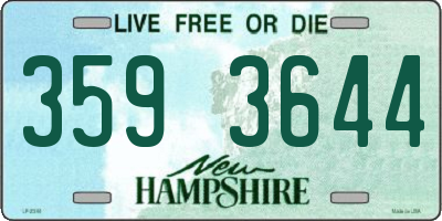 NH license plate 3593644
